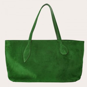 Cabas Little Liffner Mega Sprout Suede Femme Vert | 740539-DQZ