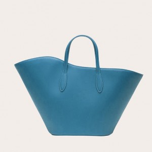 Cabas Little Liffner Open Tulip Medium Femme Bleu | 134805-YBZ