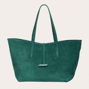 Cabas Little Liffner Penne Suede Femme Turquoise | 706254-PTU