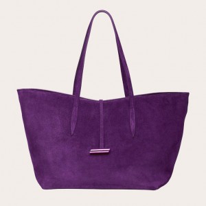 Cabas Little Liffner Penne Suede Femme Violette | 485729-CID