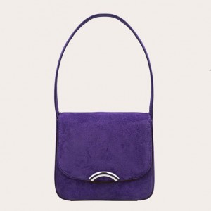 Cabas Little Liffner Rainbow Suede Femme Violette | 062351-FWE