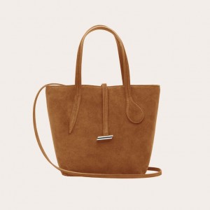 Cabas Little Liffner Sprout Mini Suede Femme Marron | 597420-XPU