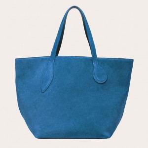 Cabas Little Liffner Sprout Suede Femme Bleu | 928641-SOR