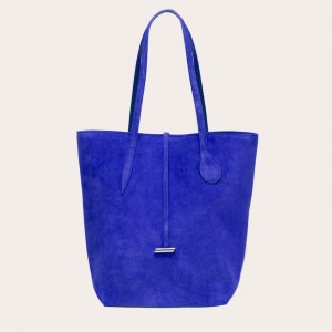 Cabas Little Liffner Tall Sprout Suede Femme Bleu Marine | 584709-JEZ