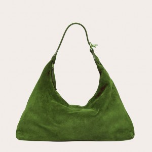 Sac Bandoulière Little Liffner Pillow Suede Femme Vert Clair | 840361-DNS