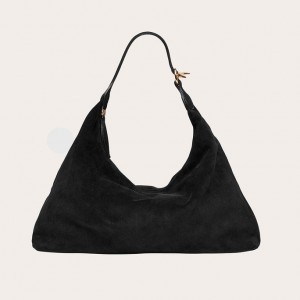 Sac Bandoulière Little Liffner Pillow Suede Femme Noir | 483961-LAX