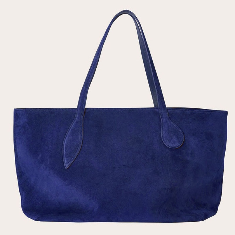 Cabas Little Liffner Mega Sprout Suede Femme Bleu Marine | 620538-QES