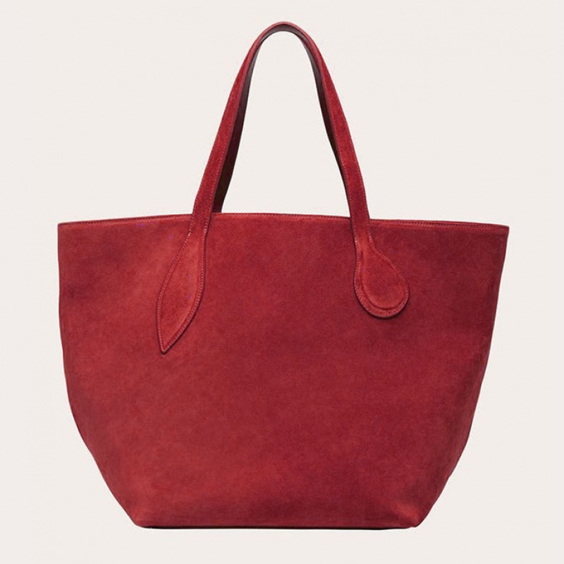 Cabas Little Liffner Sprout Suede Femme Rouge | 890641-YKR