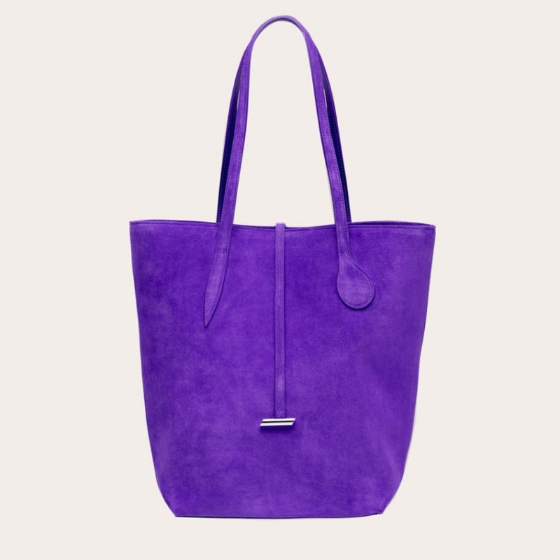 Cabas Little Liffner Tall Sprout Suede Femme Violette | 429158-GHQ