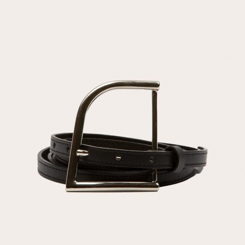 Ceintures Little Liffner Mega Buckle Femme Noir | 169872-HIK