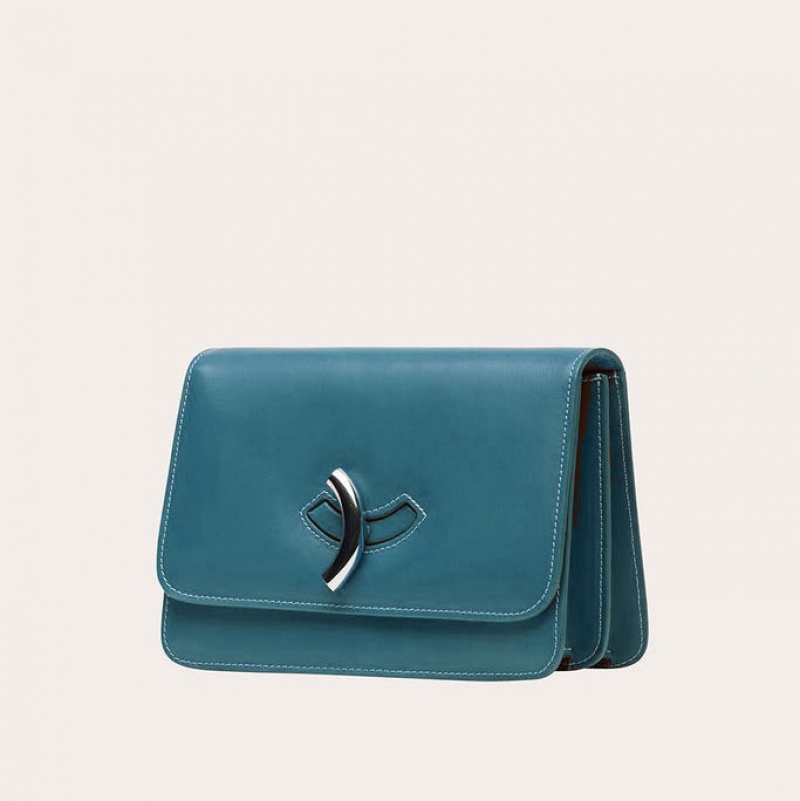 Sac Bandoulière Little Liffner Maccheroni Femme Turquoise | 957340-JUD