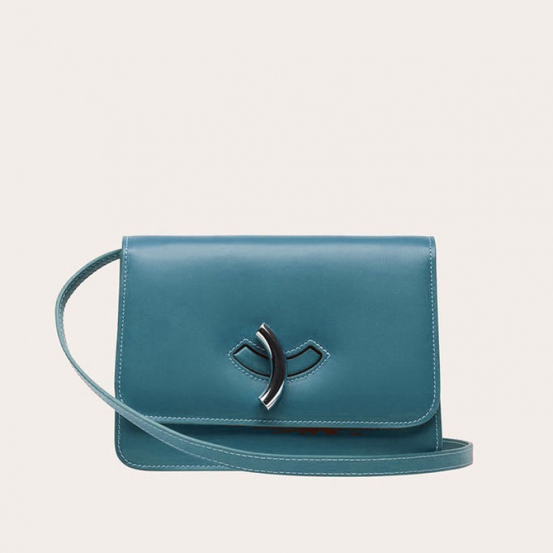 Sac Bandoulière Little Liffner Maccheroni Femme Turquoise | 957340-JUD