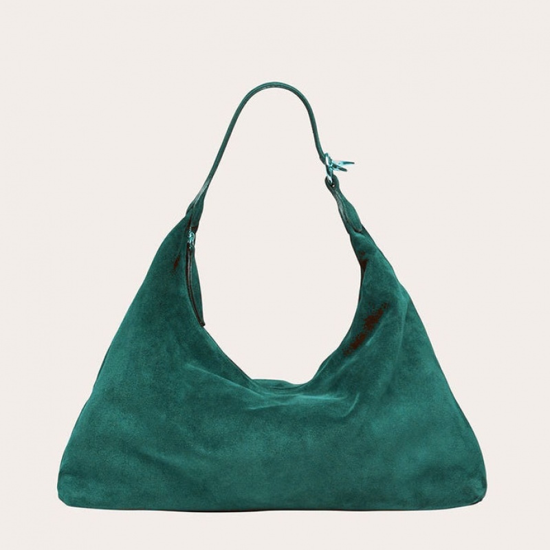 Sac Bandoulière Little Liffner Pillow Suede Femme Turquoise | 473159-QEI