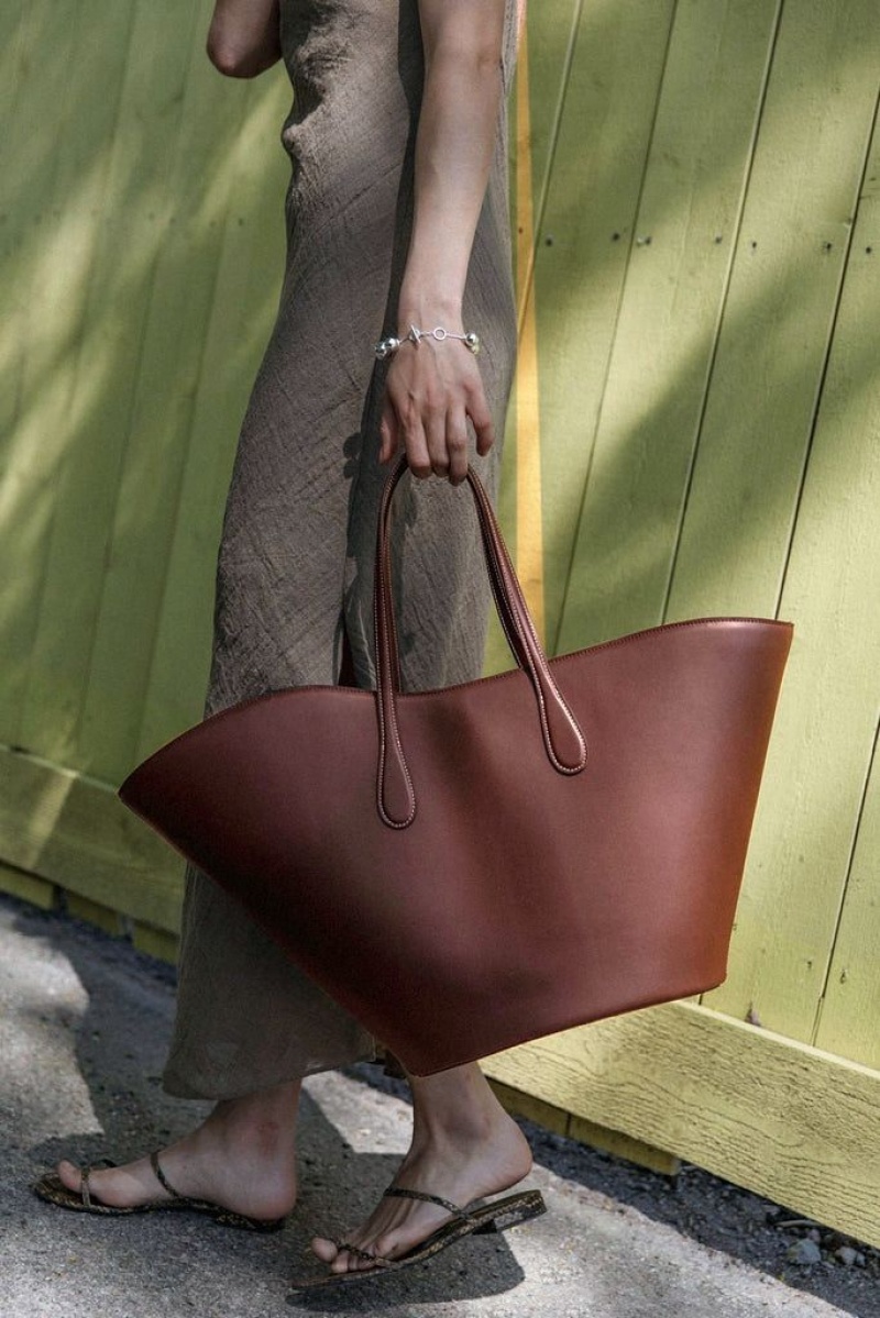 Sac Bandoulière Little Liffner Tulip Large Femme Marron | 754829-CPB